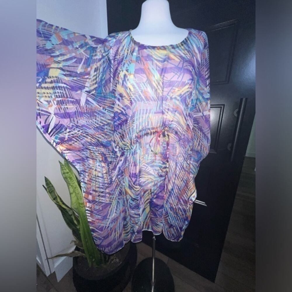 NWT EXIST BEAUTIFUL PURPLE PULLOVER SWIMSUIT COVER UP ONE SIZE